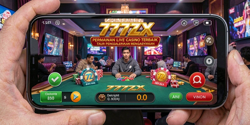 Tampilan antarmuka permainan Live Casino yang menarik dan interaktif.