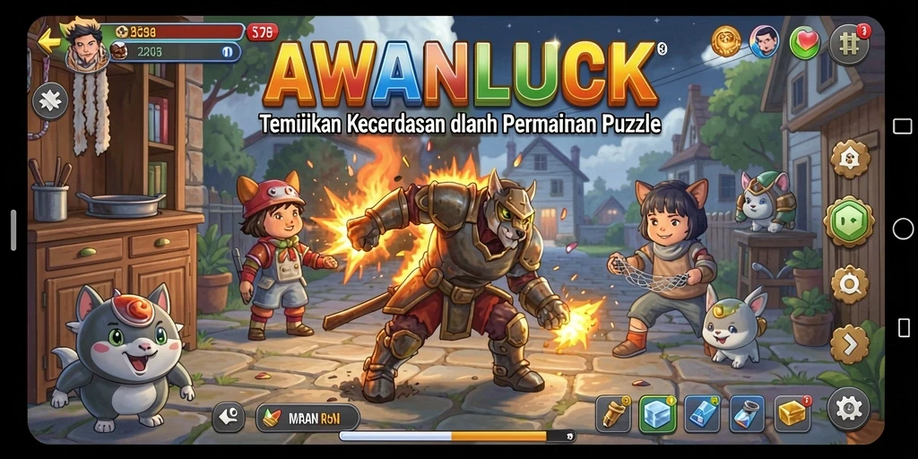 Screenshot utama AWANLUCK menampilkan gameplay seru dan berwarna.