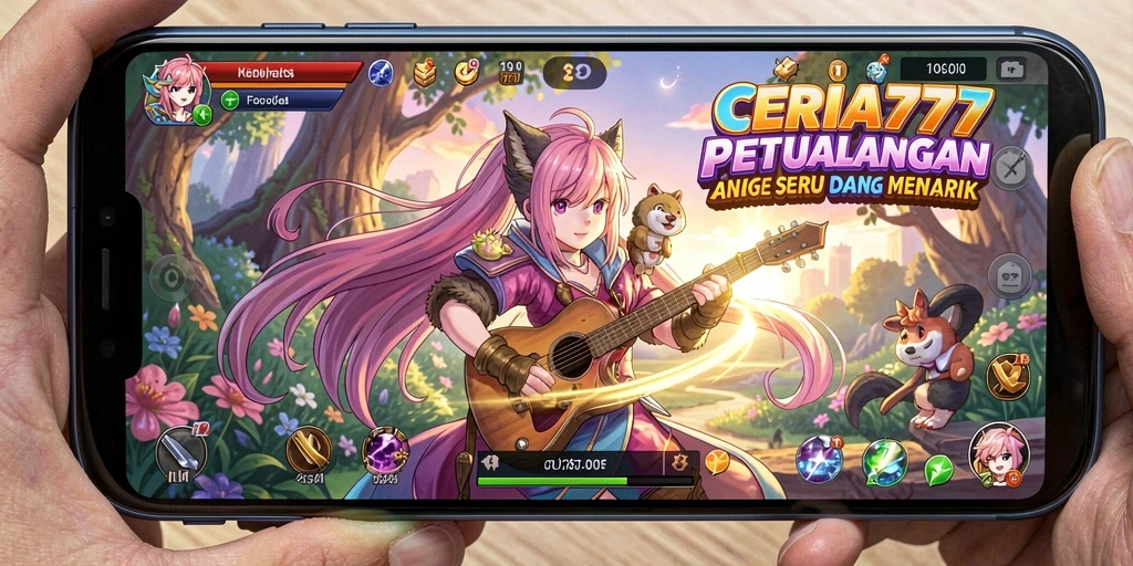 Tampilan gameplay CERIA777 yang penuh aksi dan warna-warni.