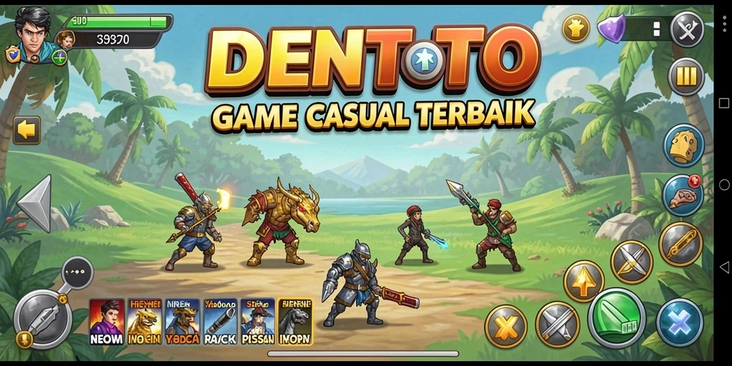 Gameplay DENTOTO yang seru dan penuh warna.
