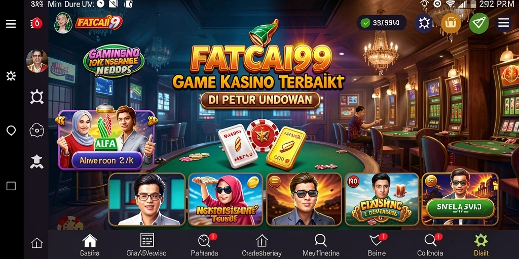 Tampilan gameplay menakjubkan dari FATCAI99 dalam suasana kasino.