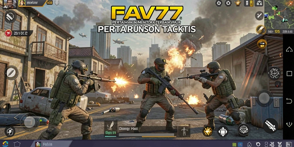 Screenshot utama FAV77 menampilkan gameplay seru Tower Defense yang menantang.