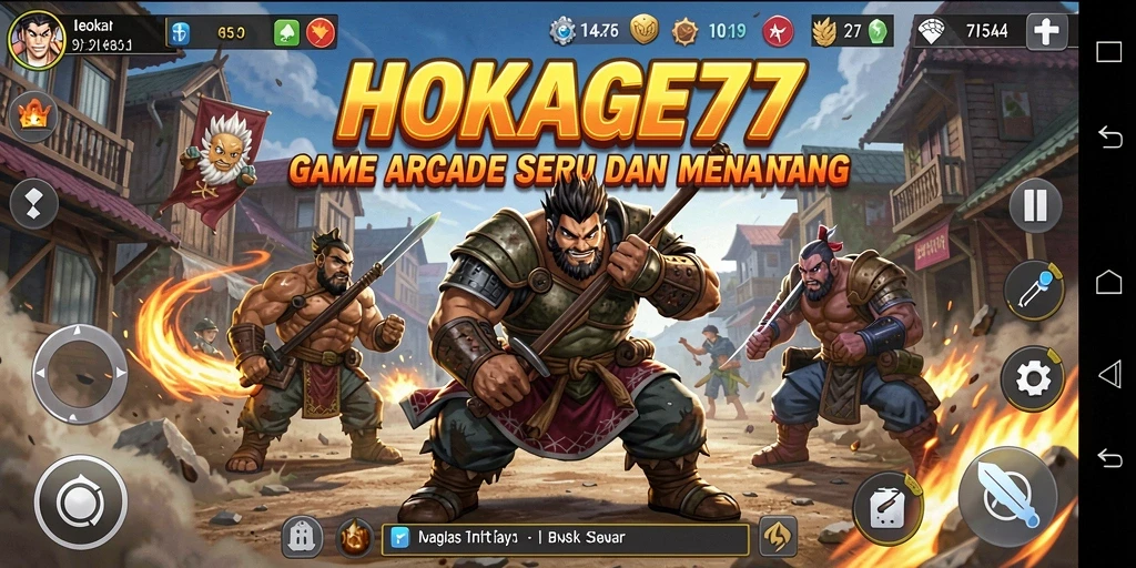 Tampilan gameplay seru dari HOKAGE77 dengan karakter menarik.