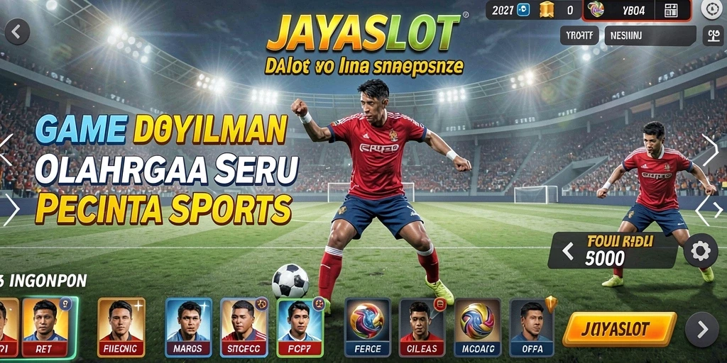 Tangkapan layar utama JAYASLOT menampilkan pertandingan olahraga yang seru.