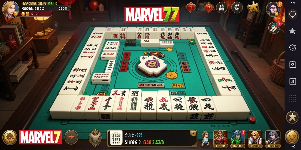 Tampilan gameplay Mahjong di MARVEL77 yang menarik.