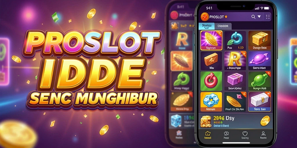 Tampilan gameplay <strong>PROSLOT</strong> yang menakjubkan dengan mesin slot berwarna-warni.