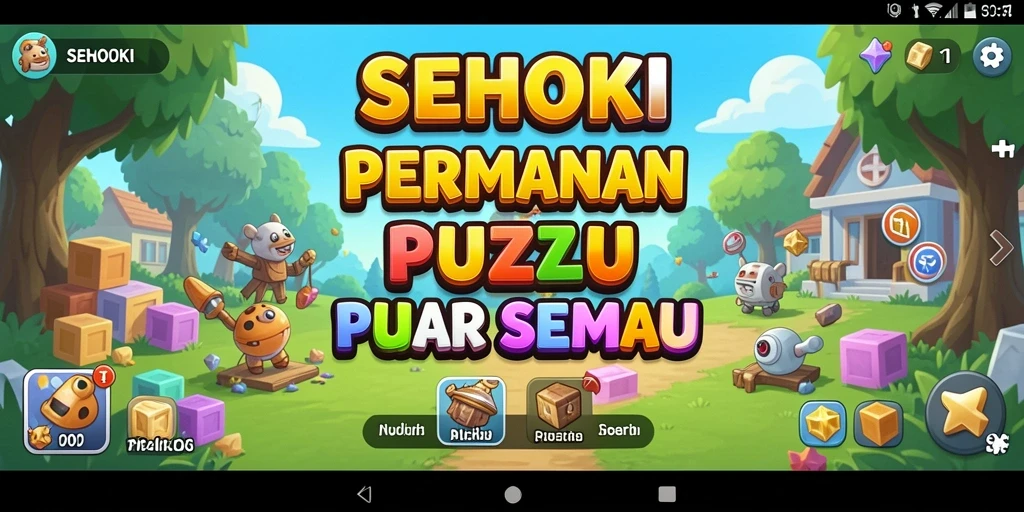 Tampilan gameplay SEHOKI dengan berbagai teka-teki menarik.