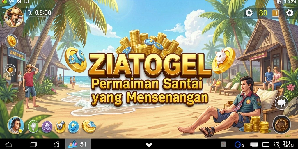 Tampilan gameplay ZIATOGEL dengan grafis cerah dan menyenangkan.