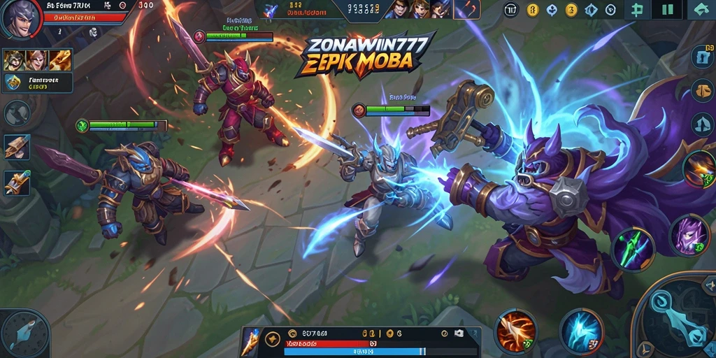 Tampilan gameplay epik ZONAWIN777 yang penuh aksi.